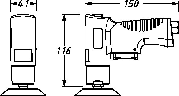 Pneumatická leštička 75 mm - sada  HAZET 9033 N-9